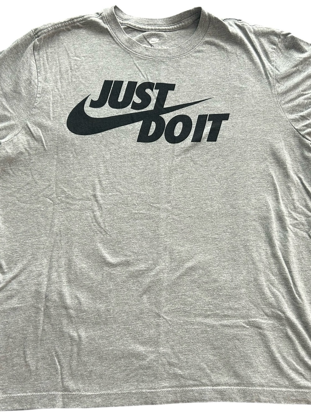 Nike Grey Crewneck Tee with black swoosh and ‘JUST DO IT’